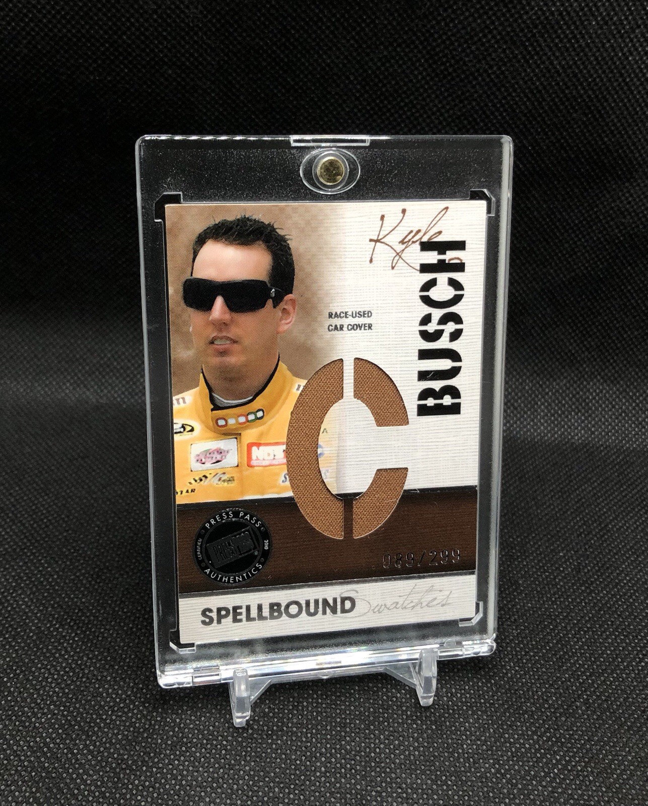 2010 Press Pass Kyle Busch COMPLETE SPELLBOUND PATCH SET /299 IN 5 CARD FRAME 🙏