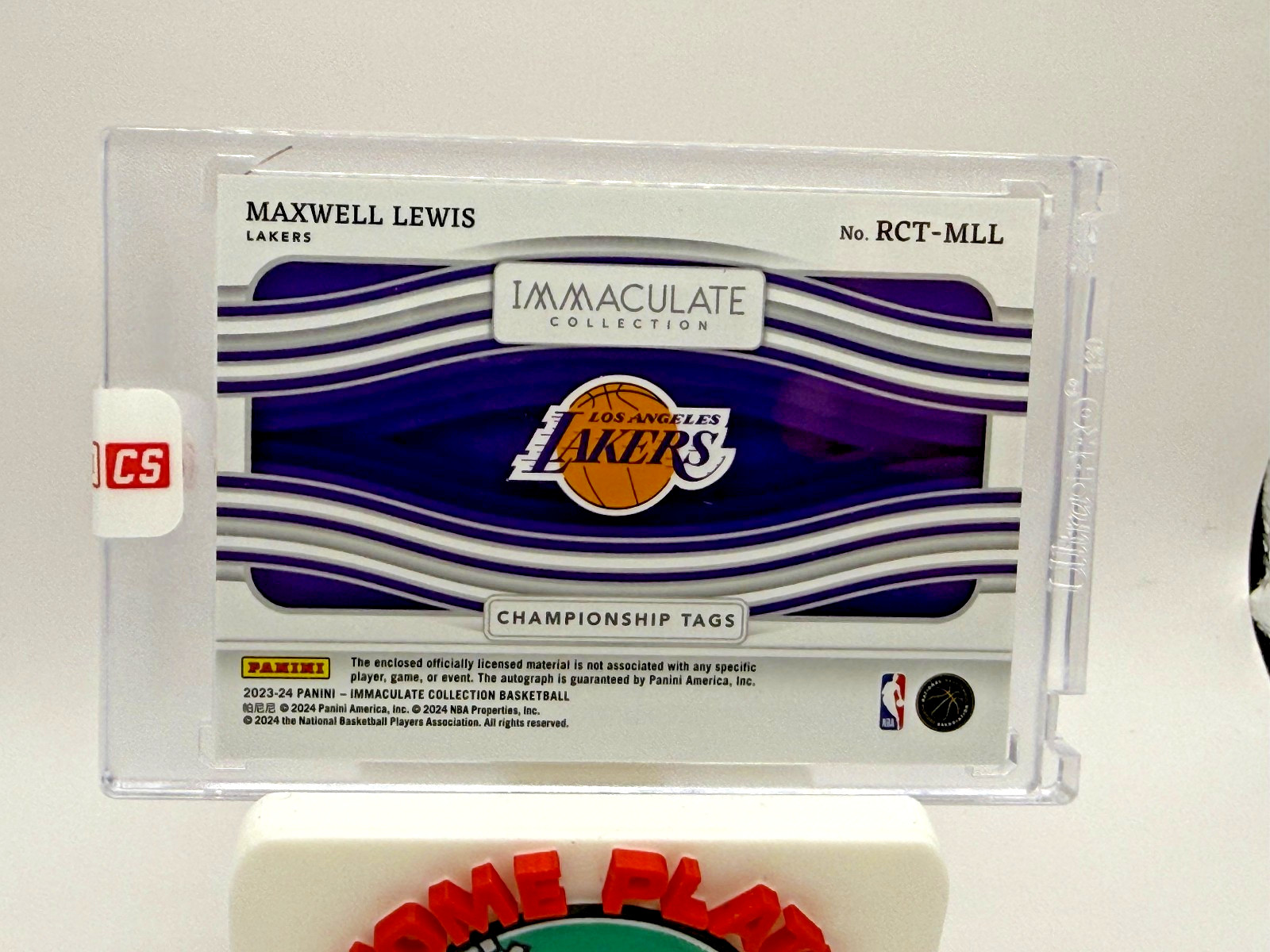 2023-24 Immaculate Los Angeles Lakers Championship Tags Maxwell Lewis RC Auto /5