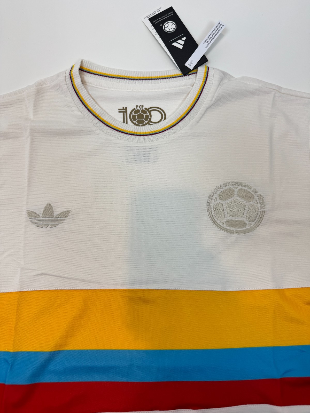 Adidas Colombia 24 Anniversary Jersey – White (Small)