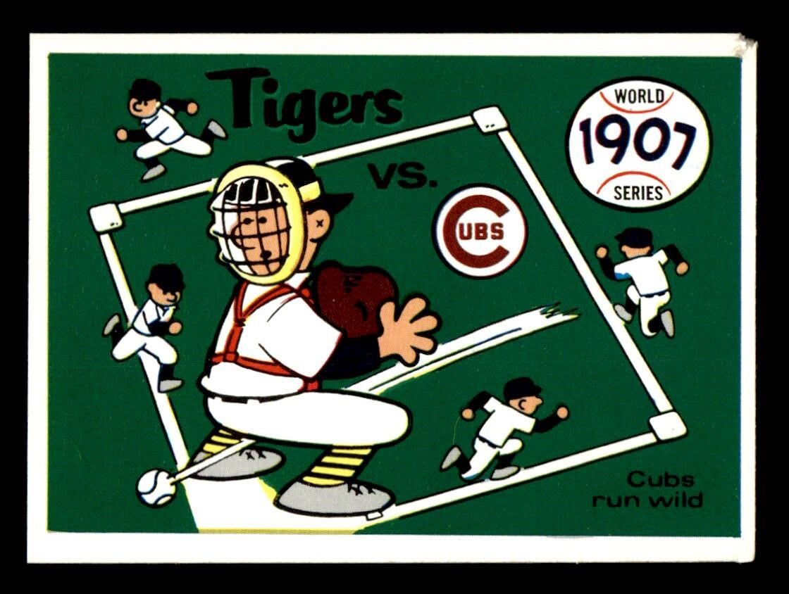 1970 Fleer World Series Baseball #4 1907 Tigers vs Cubs VG/EX *d2