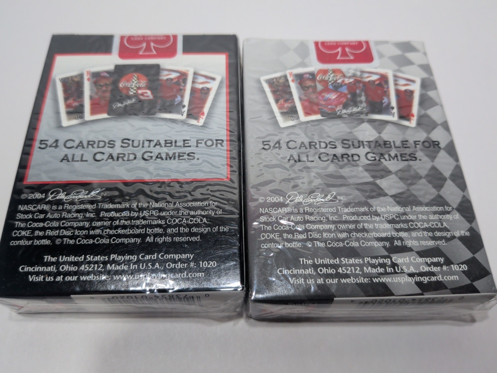 Coca-Cola NASCAR Dale Earnhardt Playing Cards Tin Set Modern (1970-Now)