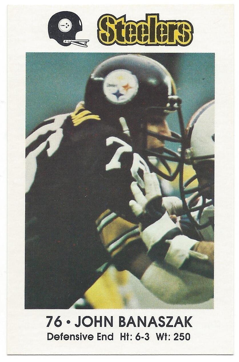 1981 Pittsburgh Steelers Police John Banaszak RC #76 Kiwanis Club Coca-Cola
