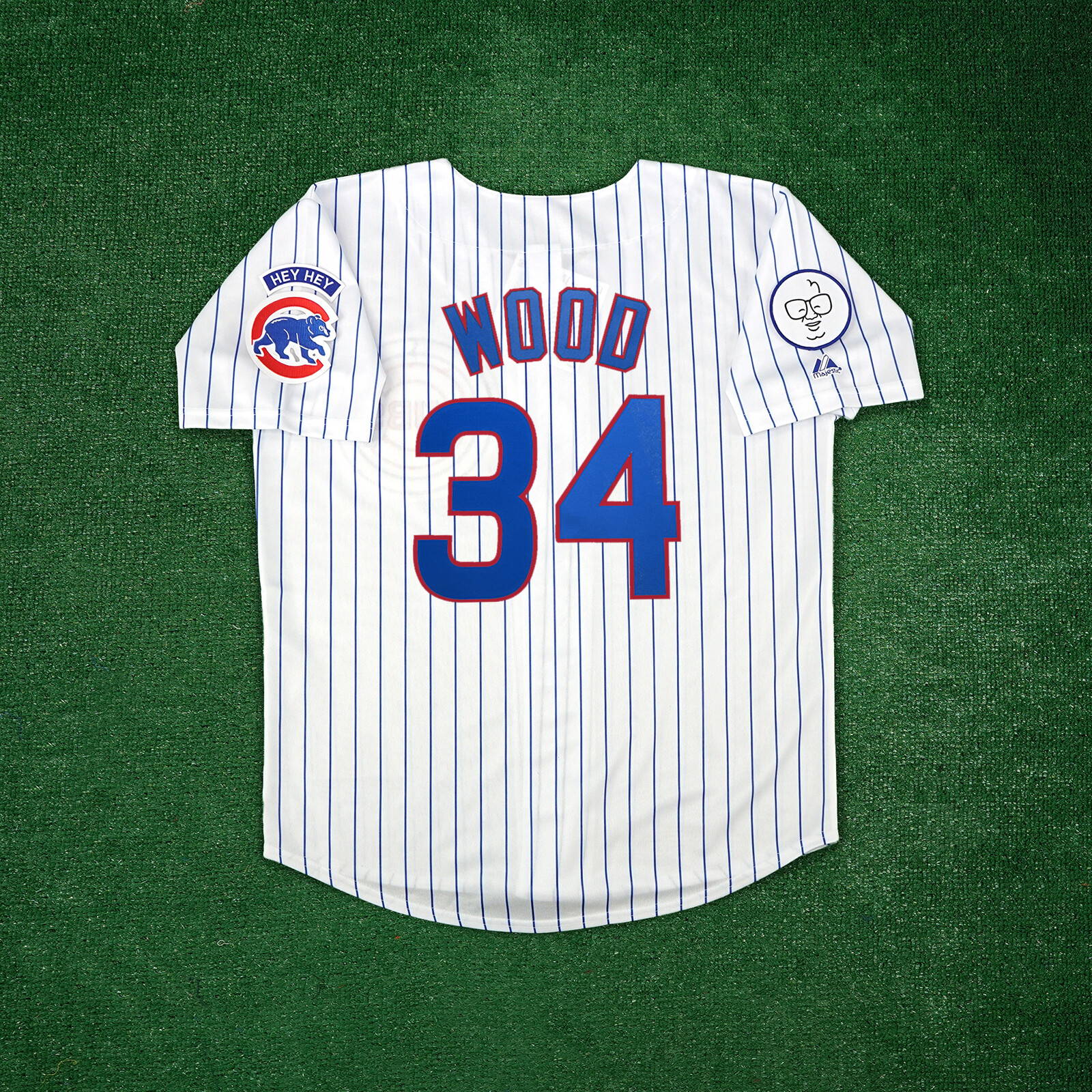 Kerry Wood 1998 Chicago Cubs Men’s Home White Jersey w/ “Harry Caray” Patch