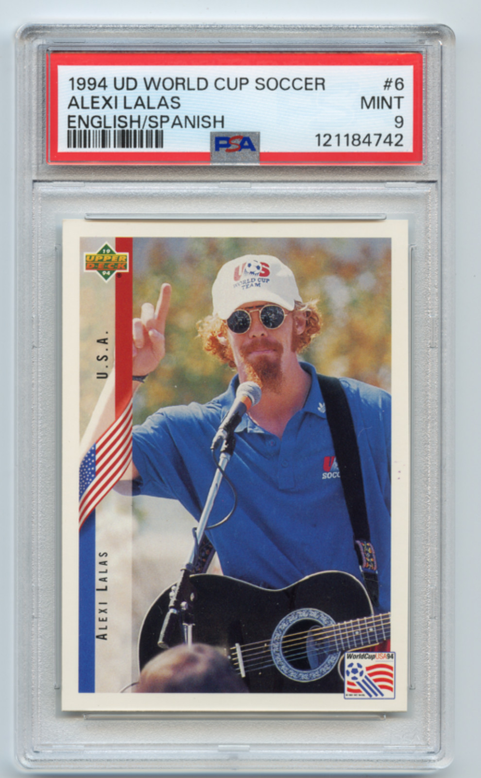 1994 Upper Deck World Cup Of Soccer Alexi Lalas #6 USA PSA 9