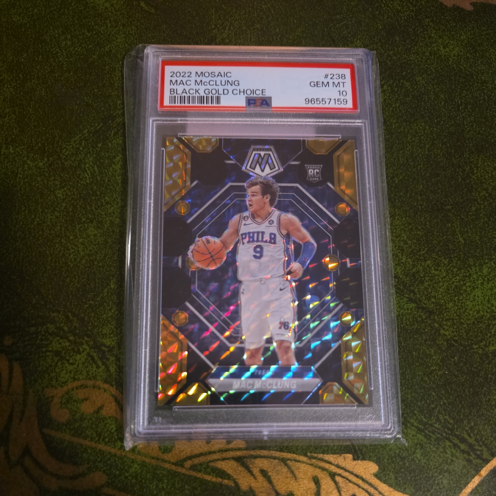 2022 Mosaic Mac McClung Black Gold Choice /8 PSA GEM MT 10 POP 1 DUNK KING