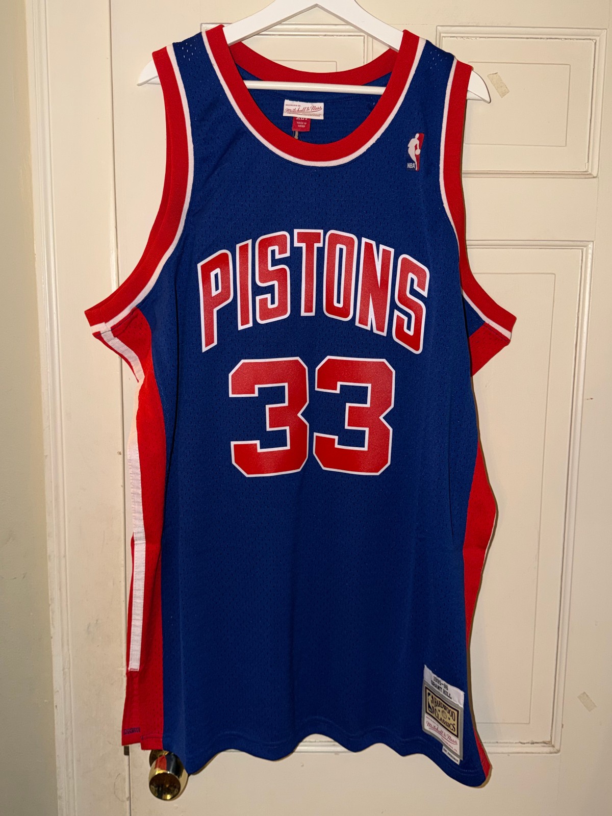 Men’s Big & Tall Grant Hill 1995-96 Mitchell & Ness Pistons HWC Swingman Jersey