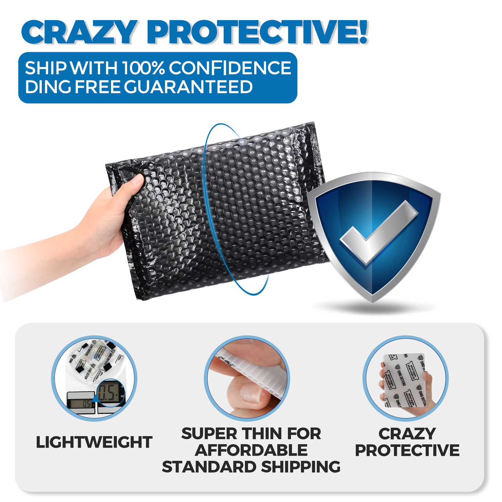 Trading Card Shipping Protectors 110 Pack 3.5” x 4.5” Flats for Card Breakers