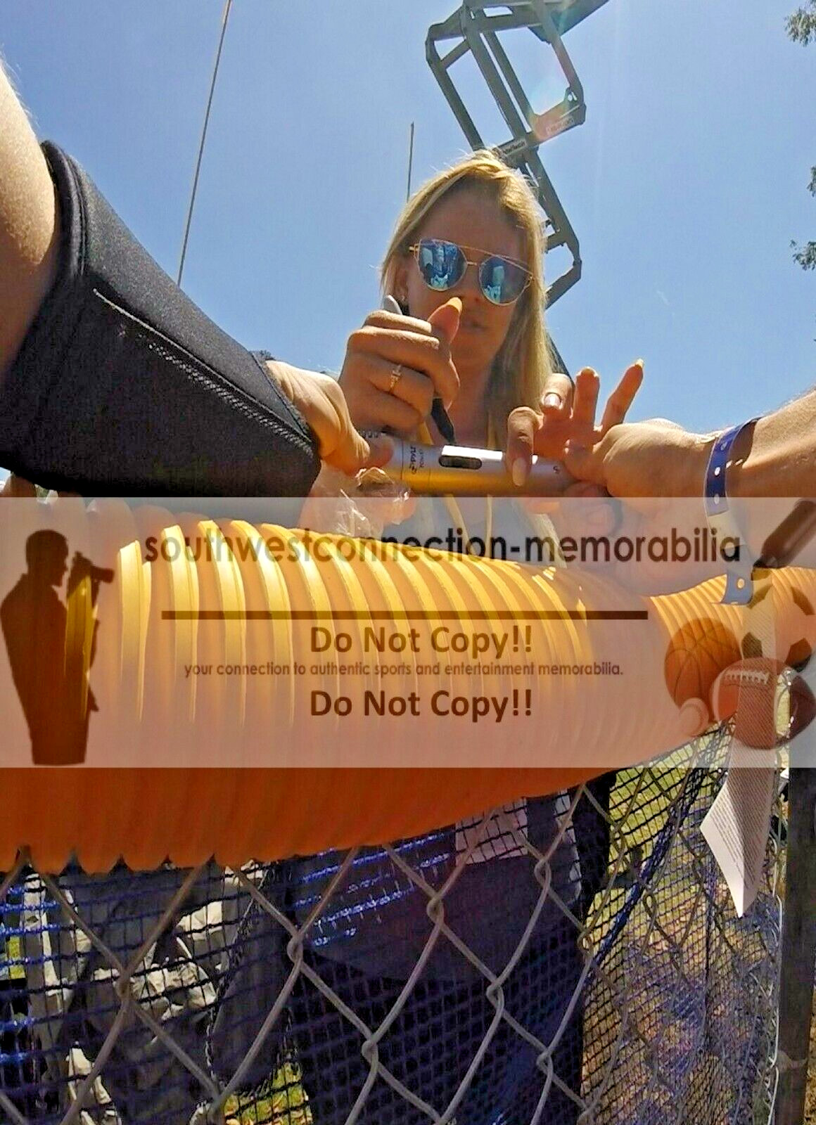 Julie Stewart-Binks Signed Microphone ESPN NFL Sportscaster Autograph Proof COA