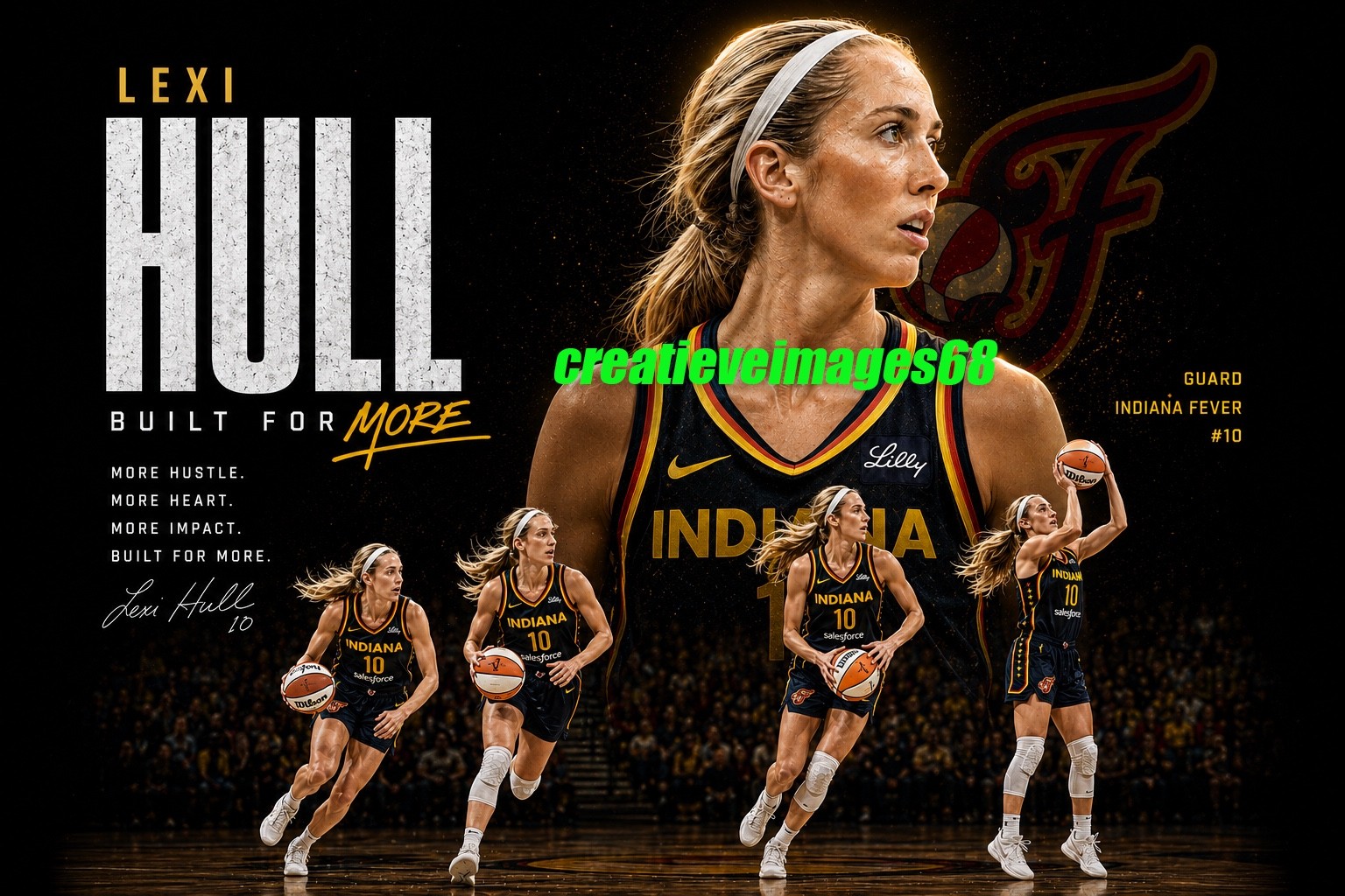 Lexi Hull WNBA Indiana Fever 4×6 PHOTO Custom Photo