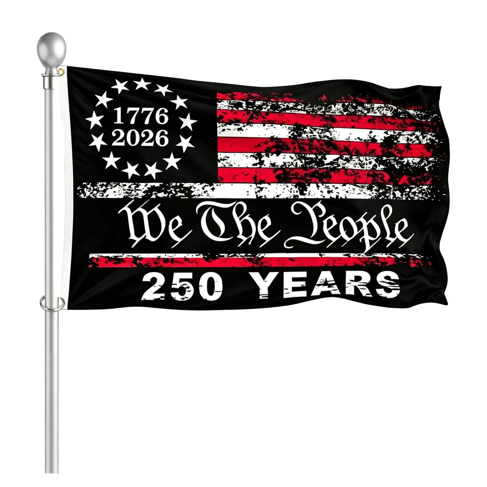 250 Anniversary USA Flag, 3×5 Ft 250 Years American 3 Ft, C, 3x5Ft