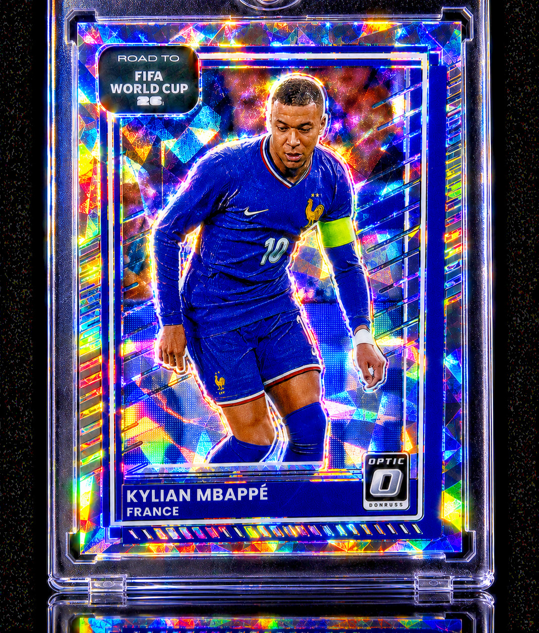 KYLIAN MBAPPE SILVER DIAMOND REFRACTOR DIAMANTE ATOMIC Prizm Panini FRANCE