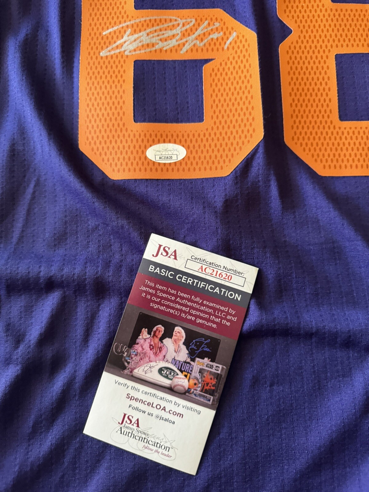 Devin Booker Signed Los Suns Noches Enebea Latin Nights Jersey Establish 68 JSA