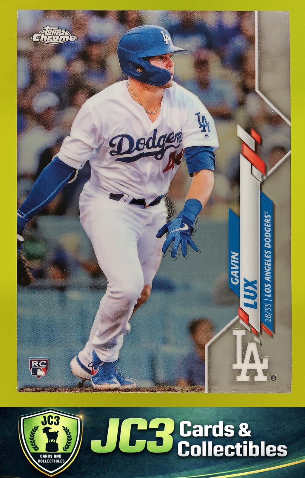 2020 Topps Chrome Gavin Lux #148 Los Angeles Dodgers Rookie
