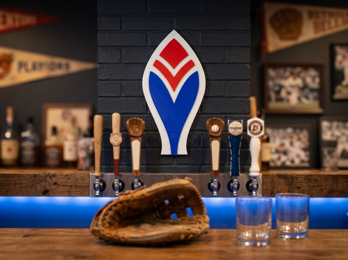 Atlanta Braves Vintage Feather Logo 3D Printed Wall Desk Shelf Decor Retro MLB