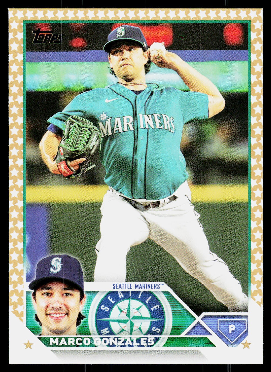 2023 Topps Gold Star Marco Gonzales #144 Seattle Mariners