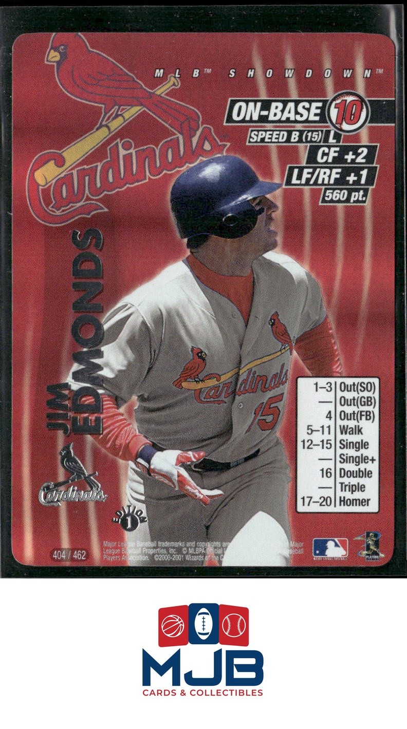 2001 MLB Showdown 1st Edition Jim Edmonds #404 St. Louis Cardinals