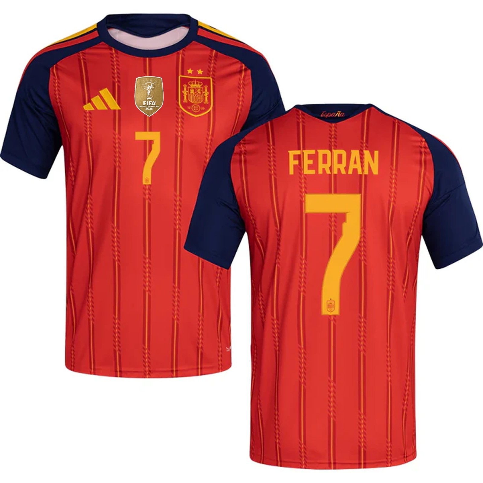 Spain 2026 World Cup Champions Custom Stitched, V02