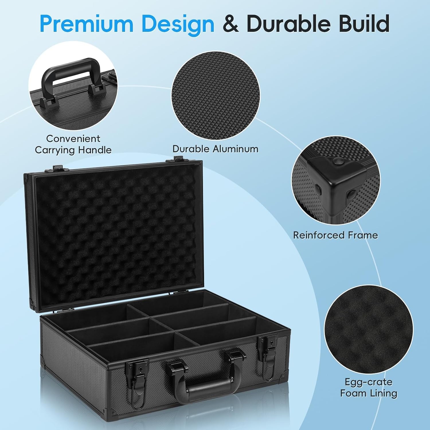 New Toploader Hard Case For 3″ x 4″ 35pt Sports Cards Storage Boxes Holds 600+