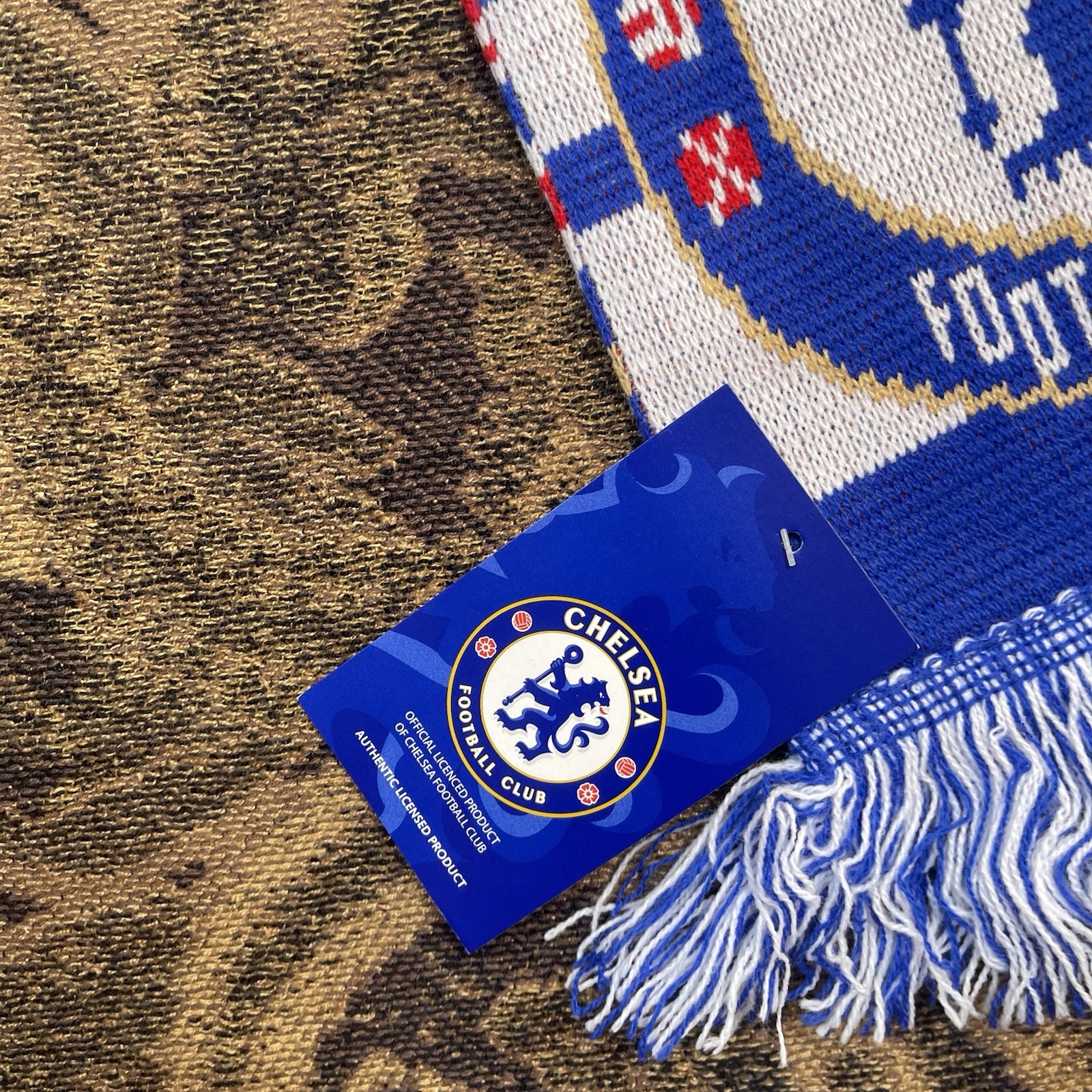 Chelsea FC Soccer Football Scarf Licensed New Blue White Striped