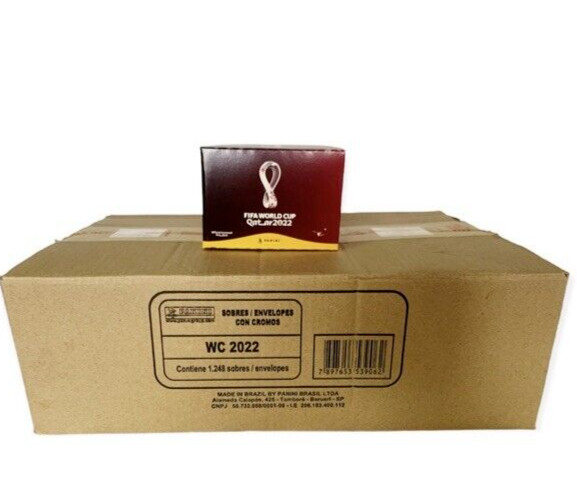 Panini World Cup Qatar 2022 Sticker Box – 12 Boxes (Master Case)
