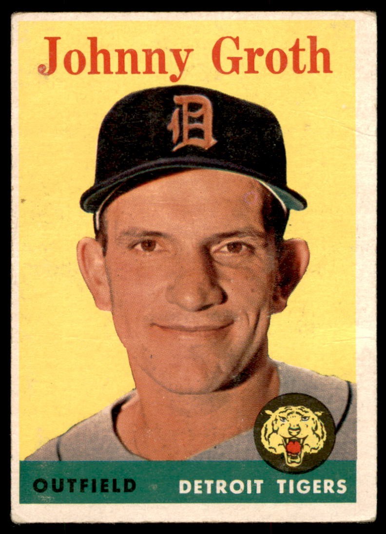 1958 Topps #262 JOHNNY GROTH Detroit Tigers VGEX (Fnt Wrinkle)