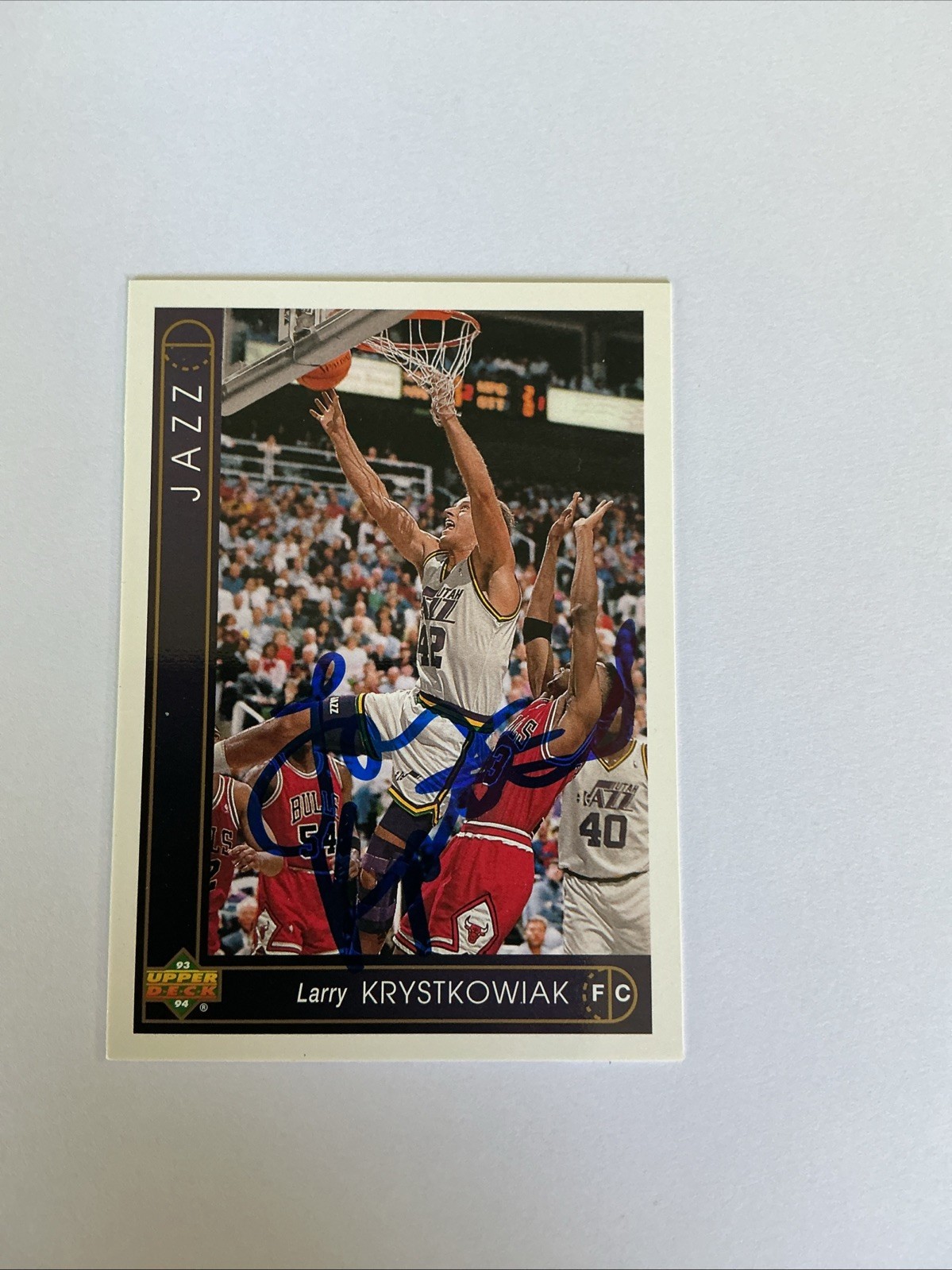 Larry Krystkowiak #68 signed autograph auto 1993-94 Upper Deck Basketball Card