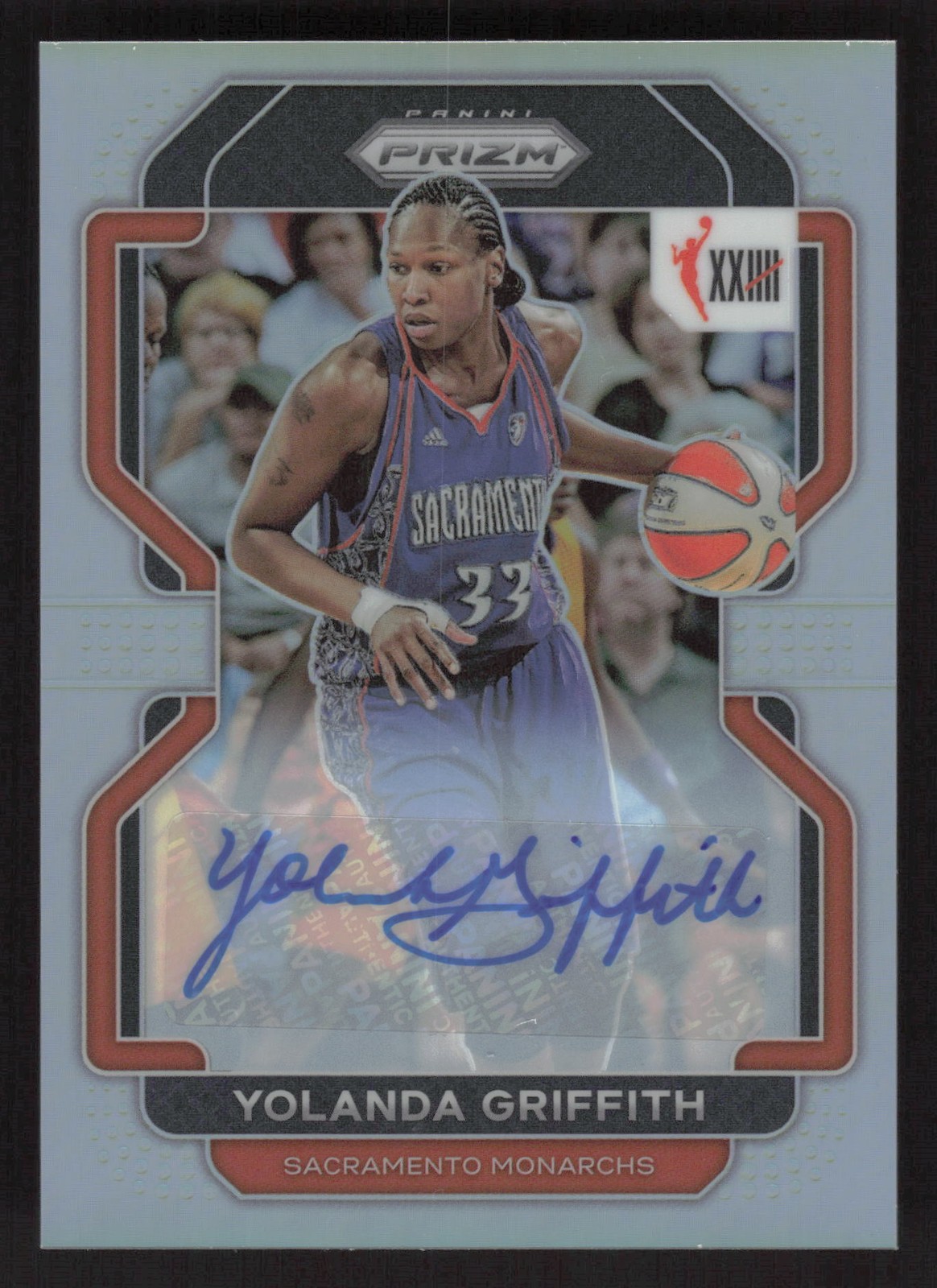 2022 Panini Prizm WNBA #163 Yolanda Griffith W25 Silver Signatures AUTO