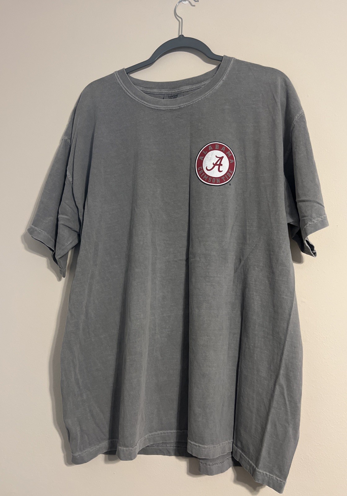 Alabama Crimson Tide Comfort Colors Tee XL Used ~ Gray T-shirt