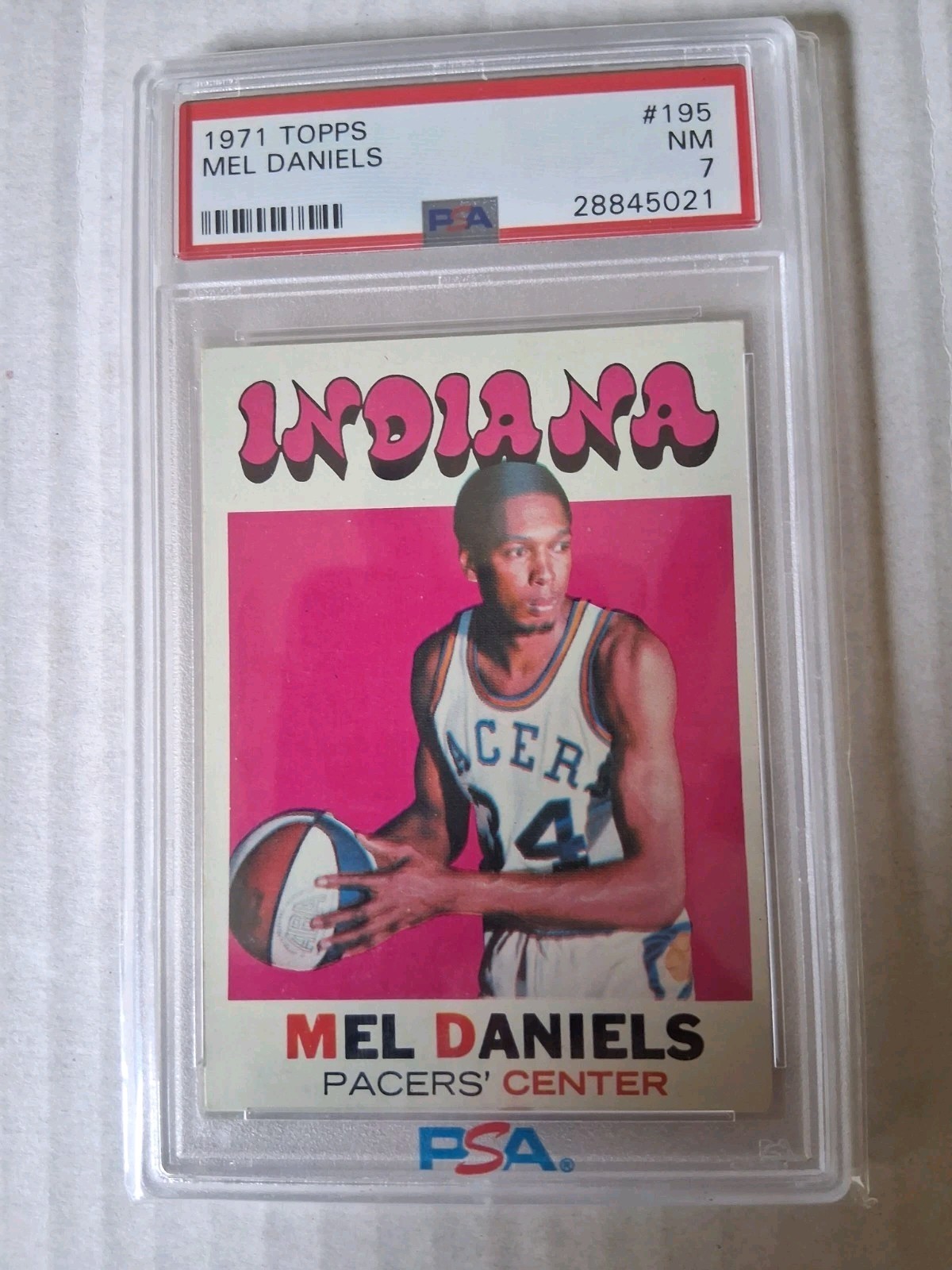 1971 Topps #195 Mel Daniels PSA 7 NM RC HOF Indiana Pacers ABA NBA Rookie ?