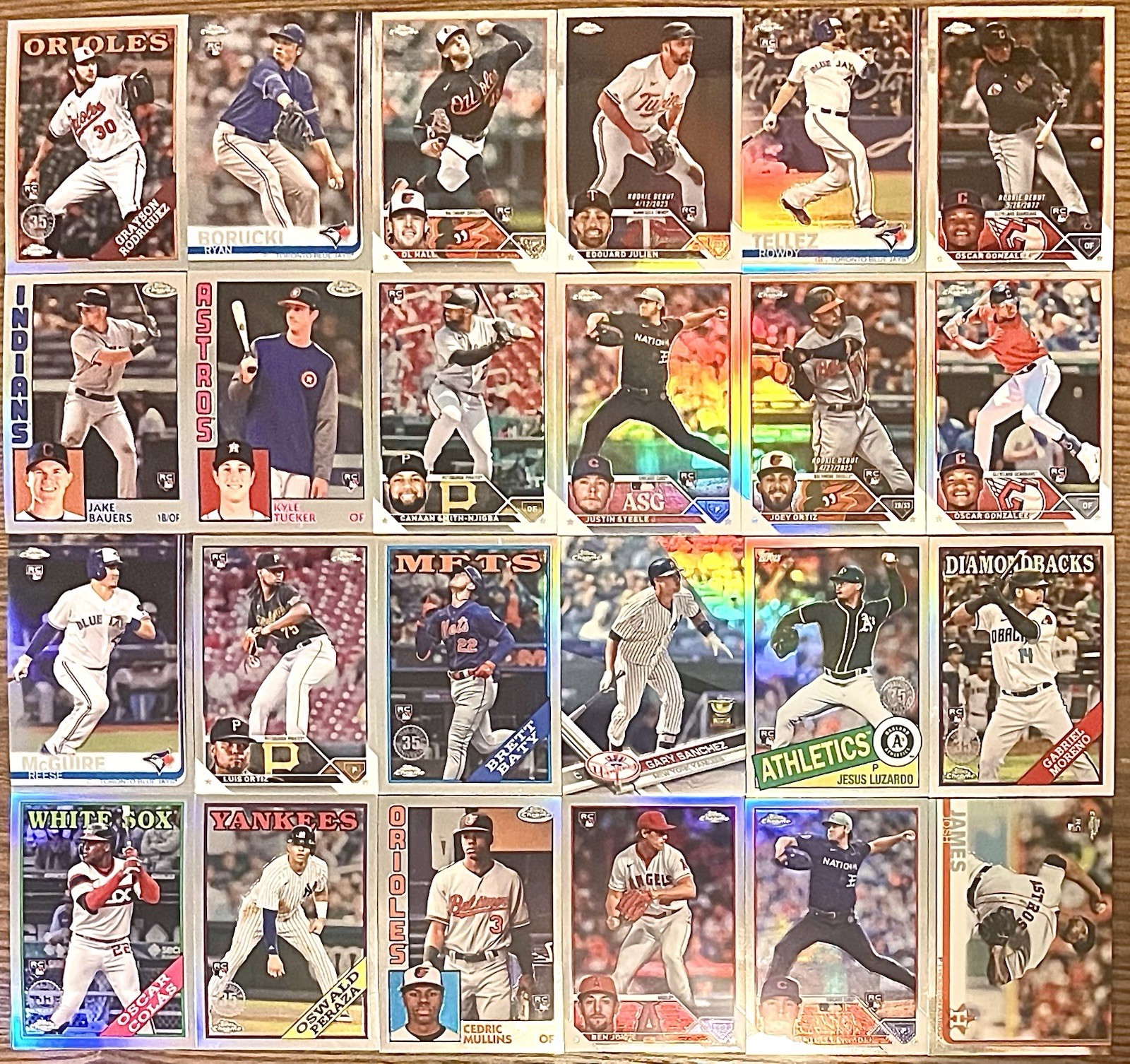 Topps Chrome MLB⚾️220-Card REFRACTOR & COLOR PARALLEL MEGA LOT-TONS of RCs &#’d