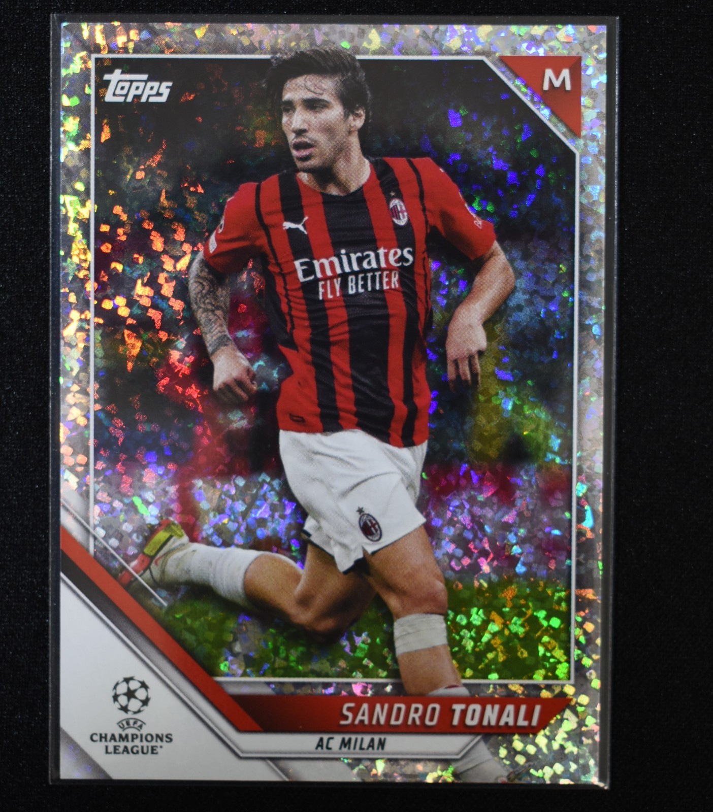 2021-22 Topps UEFA Champions League #165 Sandro Tonali Sparkle Foil AC Milan