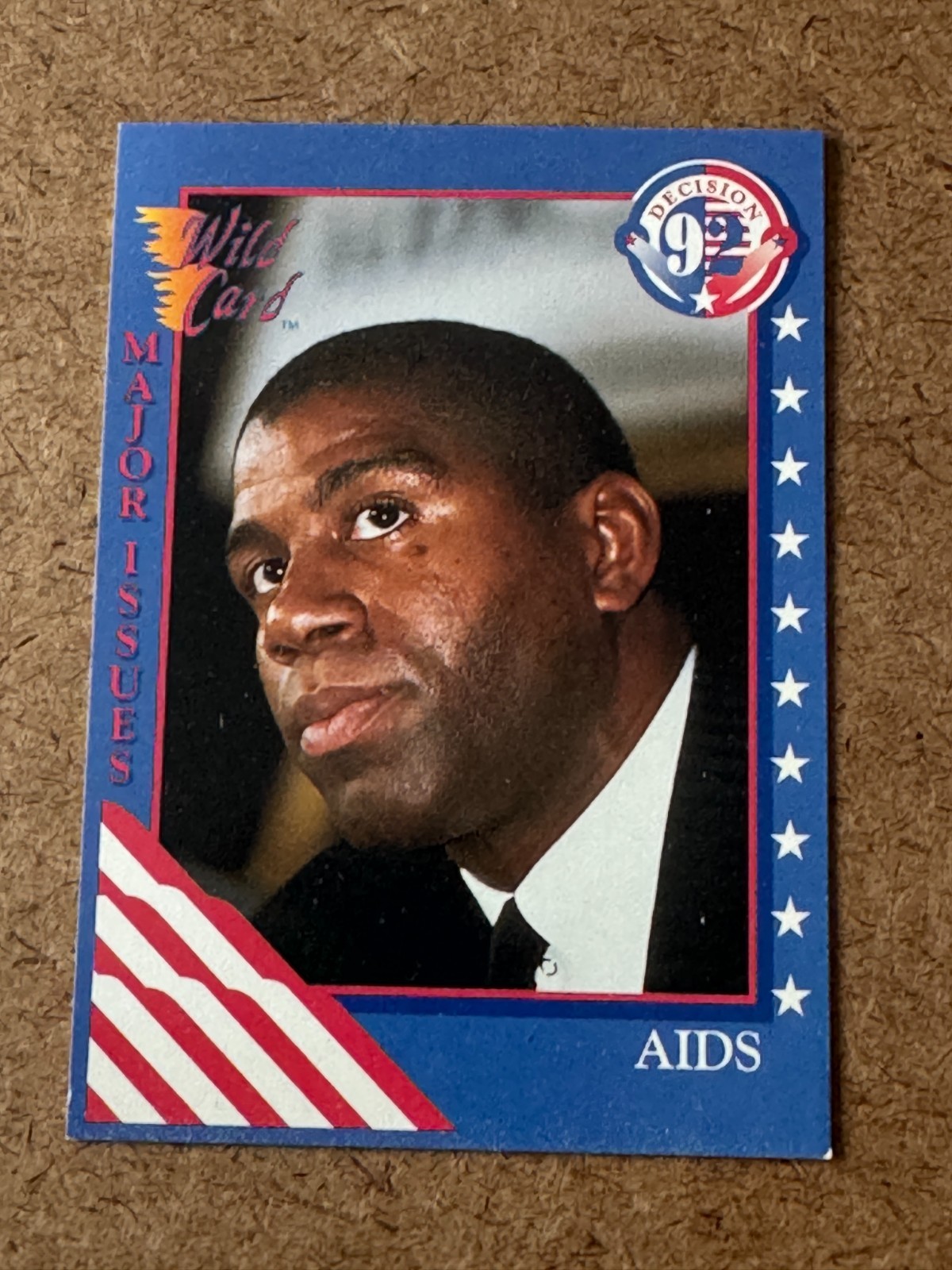 1992 Wild Card Decision #16 Earvin MAGIC Johnson HIV Lakers NBA Retirement AIDS
