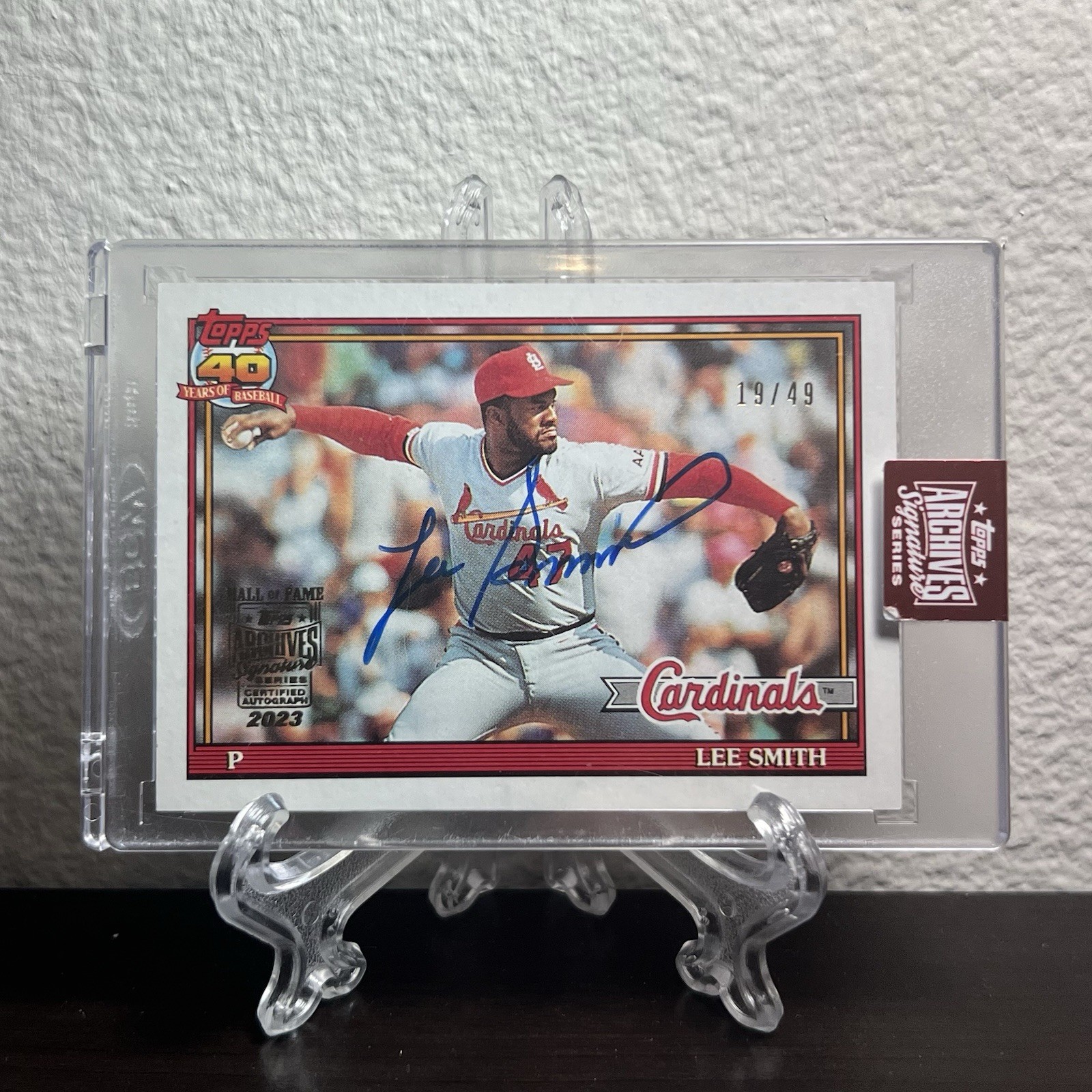 Lee Smith 2023 Topps Signature Series /49 Cardinals Cubs Red Sox Auto HOF 1991