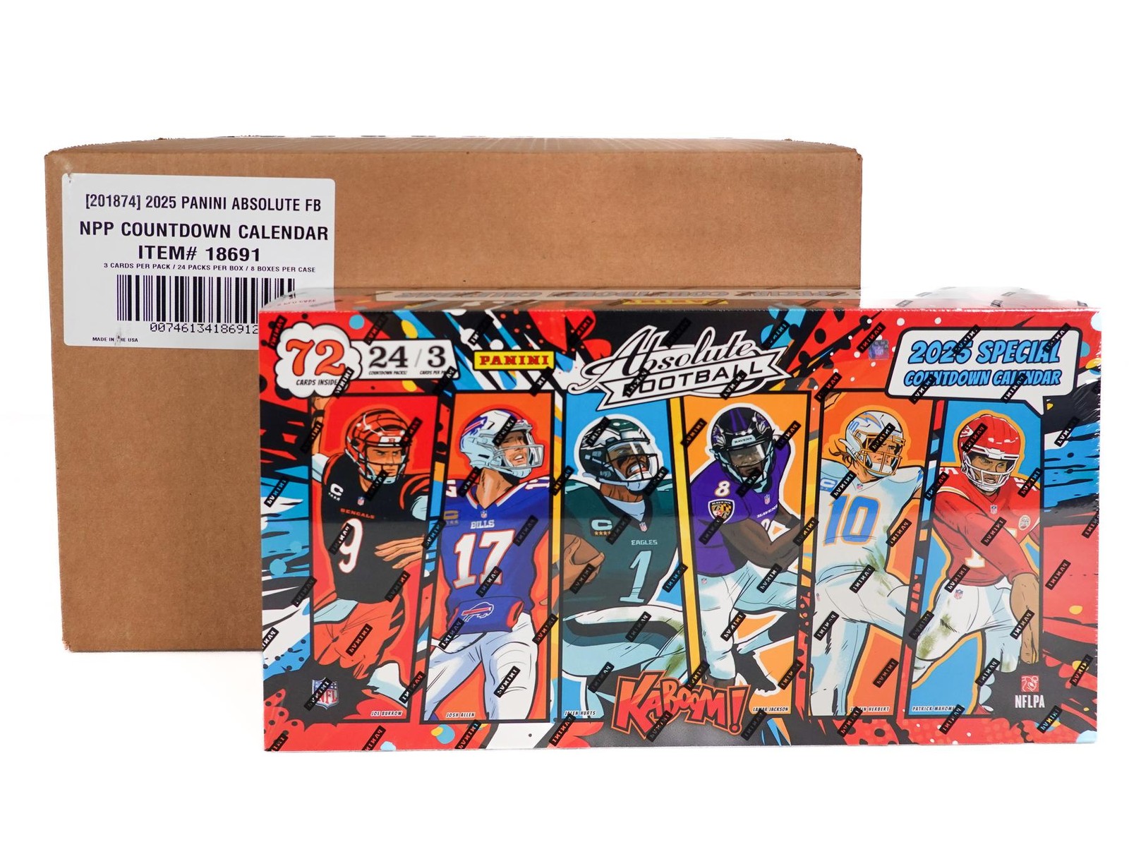2025 PANINI ABSOLUTE FOOTBALL COUNTDOWN CALENDAR 8-BOX CASE