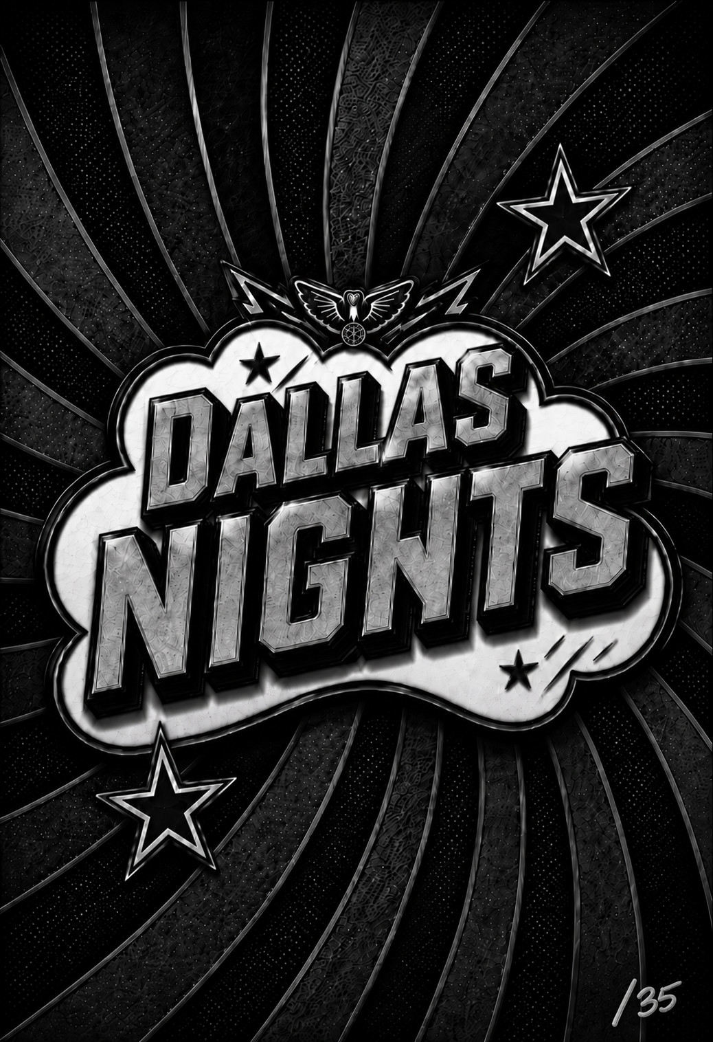 DALLAS NIGHTS ART Azzi Fudd Paige Bueckers Rookie Card Wings RC REFRACTOR /35 SP