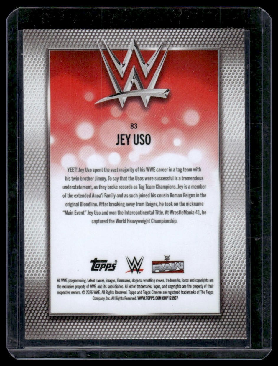 2026 Topps Chrome WWE #83 Jey Uso Negative Refractor