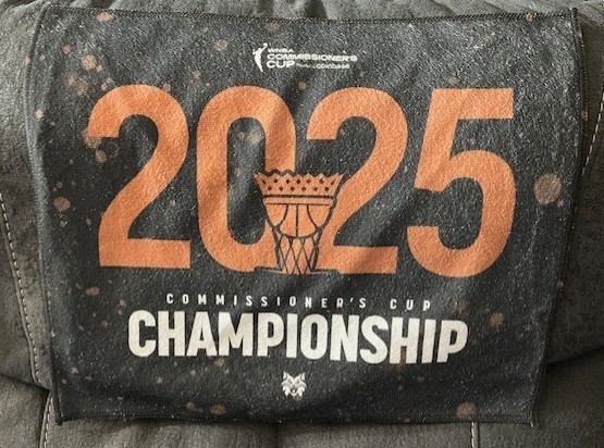 2025 WNBA Commissioner’s Cup towel Caitlin Clark Indiana Fever