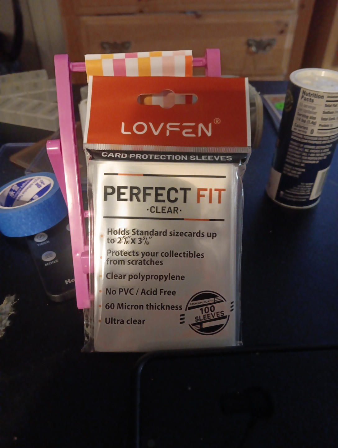 Lovfen 100 Pack Trading Card Sleeves