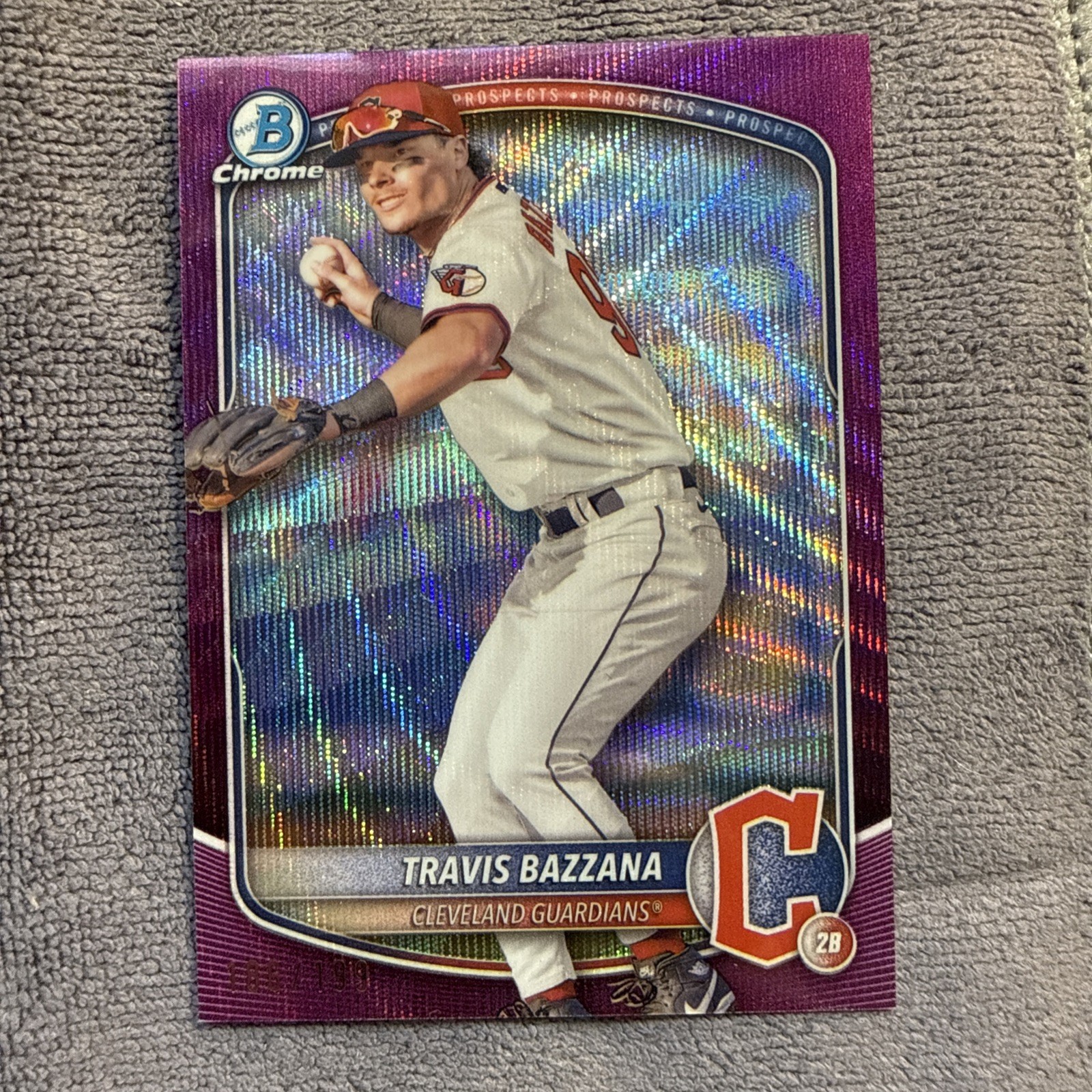 2025 Bowman Travis Bazzana Reptillian Fuchsia Refractor /199 Guardians #BCP-131