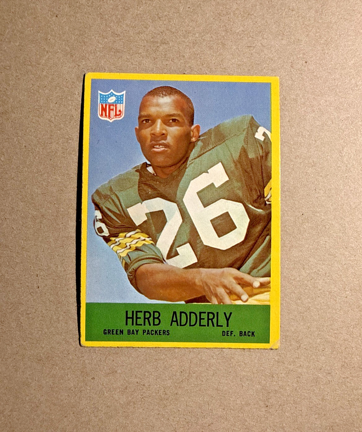 1967 Philadelphia #74 Herb Adderley Vintage Football Card. EX