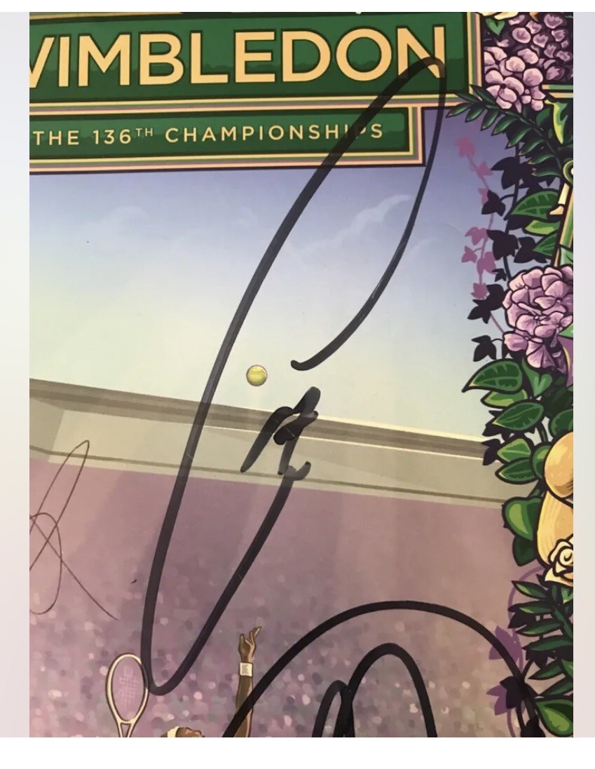 🔥Novak Djokovic & Carlos Alcaraz Dual Wimbledon Signatures Auto Authenticated😎