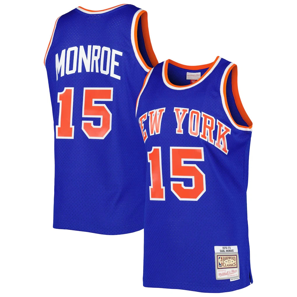 New York Knicks Earl “The Pearl” Monroe 1972-73 Blue Jersey – NWT – Size Options