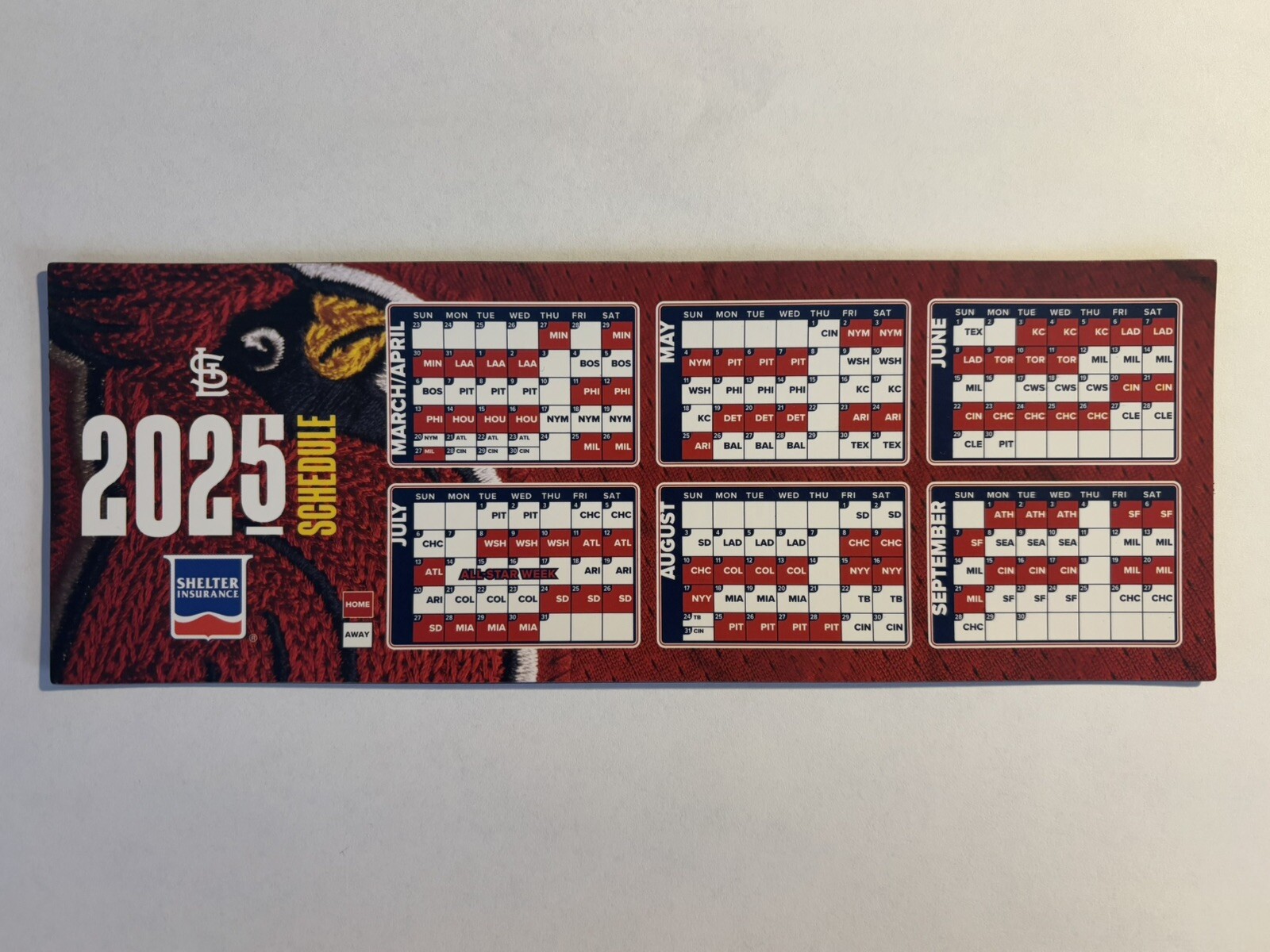 St. Louis Cardinals 2025 Magnetic Schedule – SGA 9/22/2024 – NEW Magnet