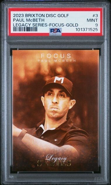 2023 Brixton Disc Golf Paul McBeth Legacy Series Focus GOLD #3 PSA 9 MINT