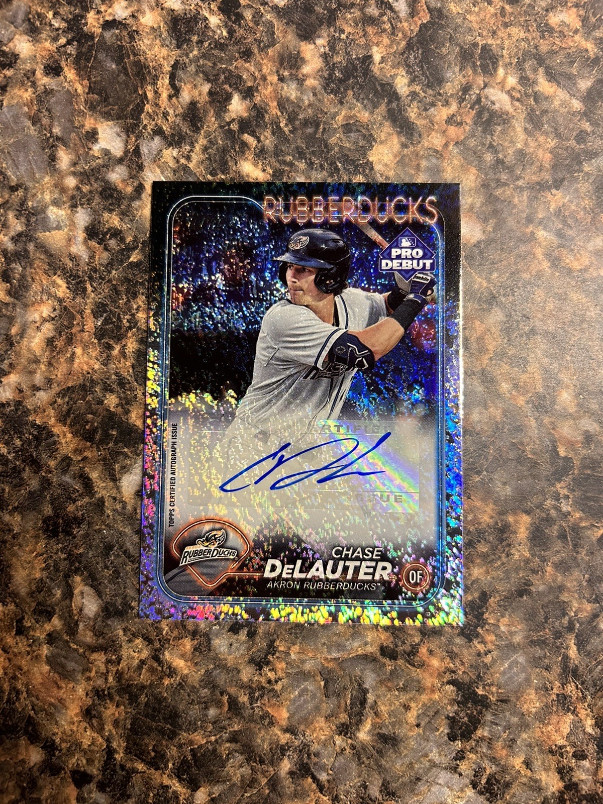 2024 Topps Pro Debut – Chase Delauter #PD-197 Sparkle Foil Autograph /179 Auto