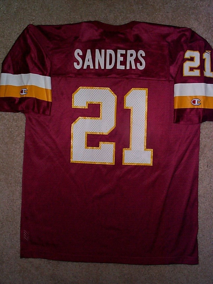 *IRREGULAR* Redskins DEION SANDERS nfl VINTAGE Jersey MENS/MEN’S (m-medium)