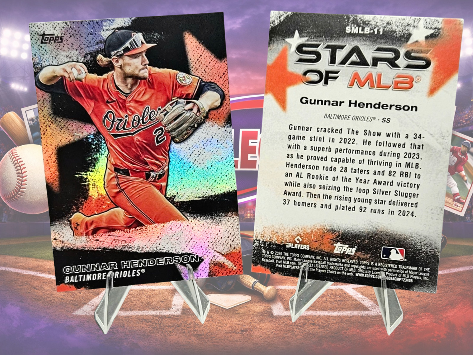 2026 Topps Series 1 Stars of MLB SMLB-11 Gunnar Henderson Baltimore Orioles NM