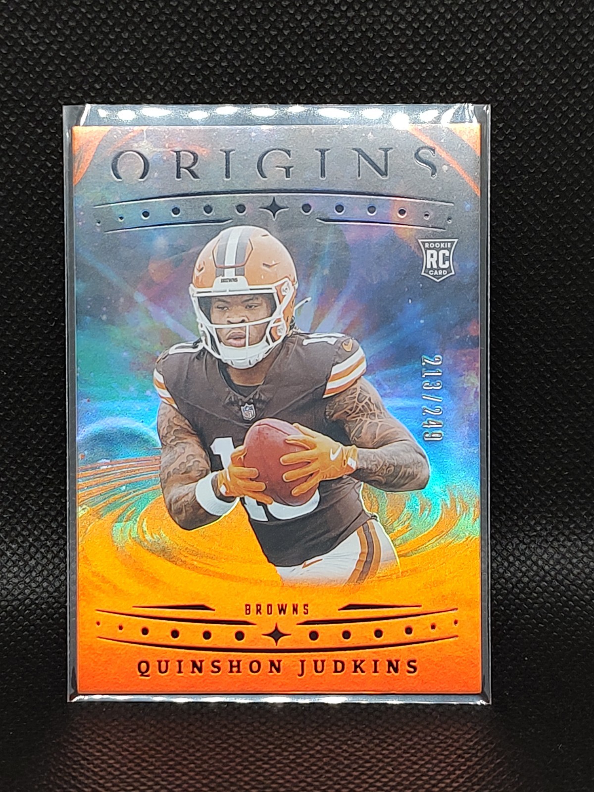 2025 Panini Origins – Rookies Quinshon Judkins #131 Holo orange /249