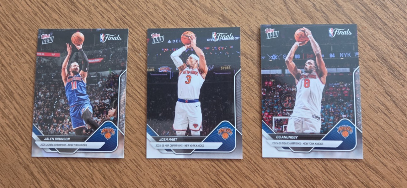 2026 Topps Now Finals – Knicks Card Singles – Create Own Lot