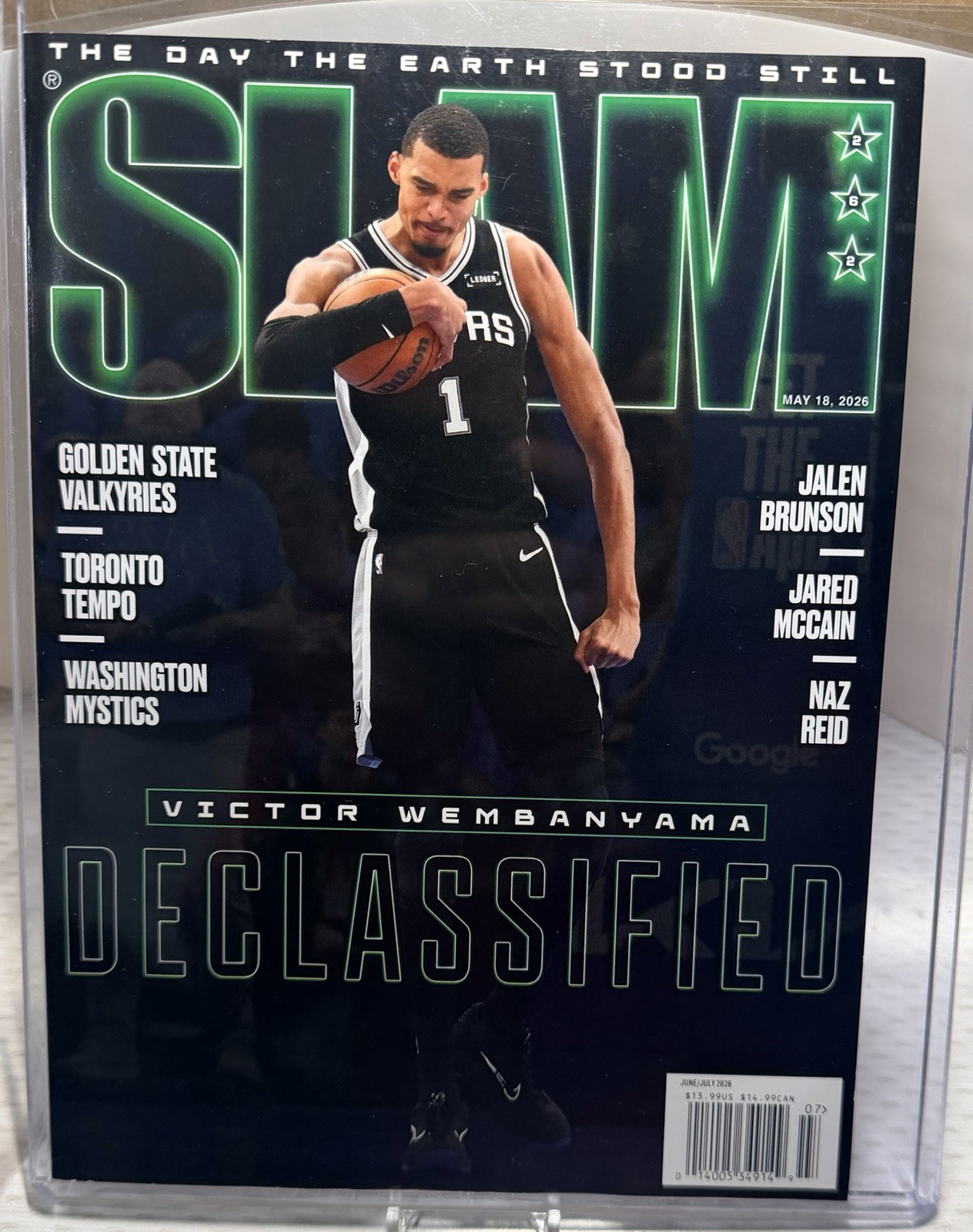 SLAM Mag 262 Victor Wembanyama Cover Declassified Protective Sleeve